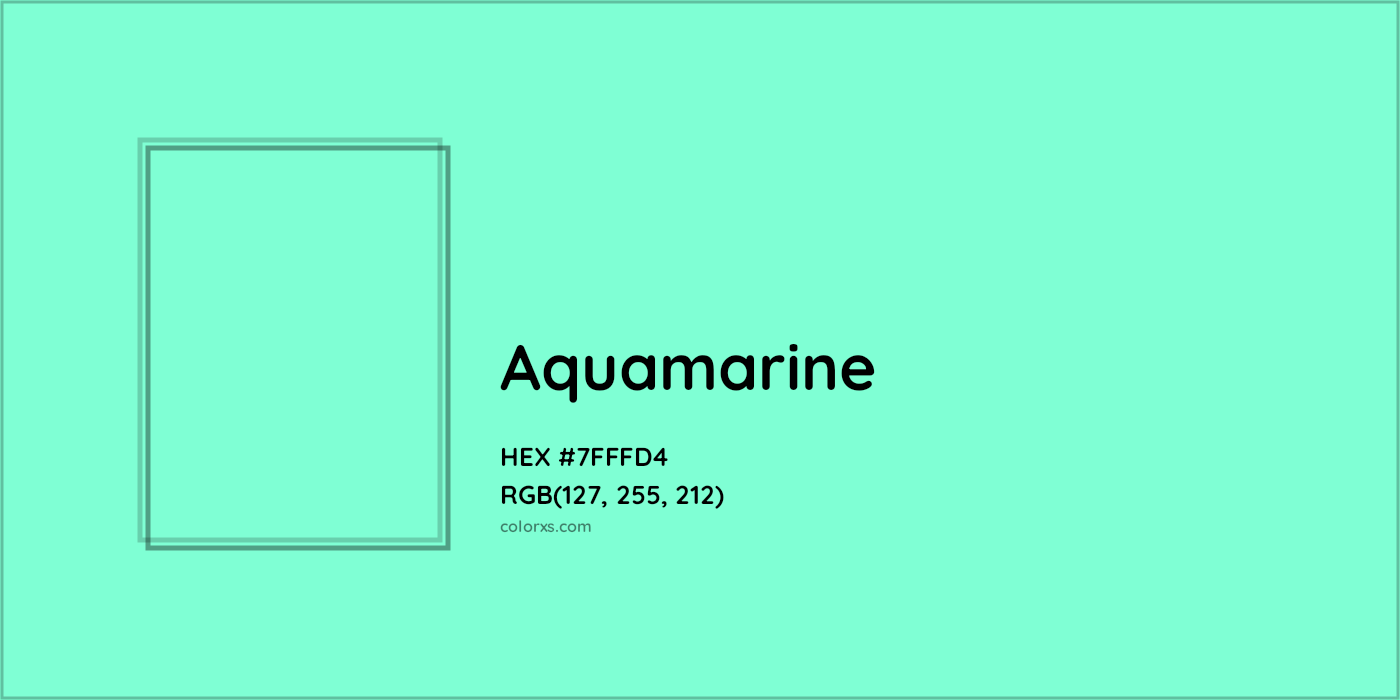 HEX #7FFFD4 Aquamarine Color - Color Code