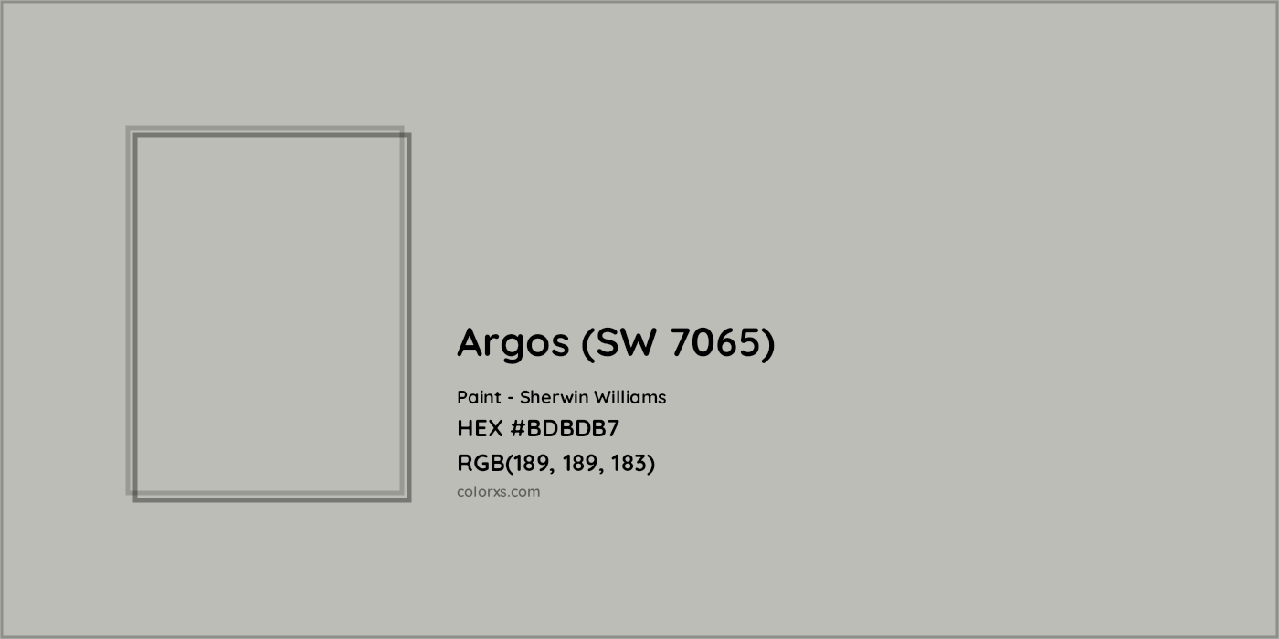 HEX #BDBDB7 Argos (SW 7065) Paint Sherwin Williams - Color Code