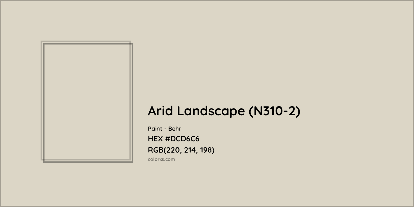 HEX #DCD6C6 Arid Landscape (N310-2) Paint Behr - Color Code