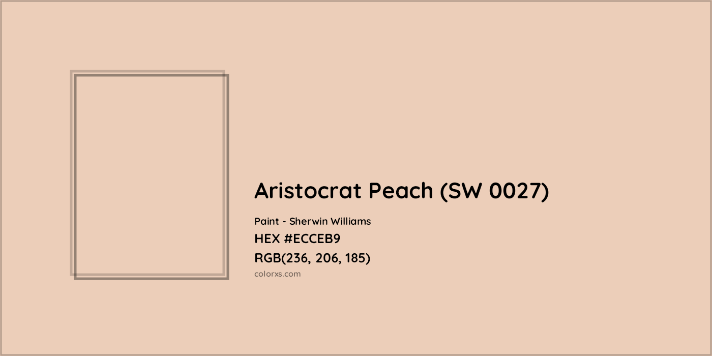 HEX #ECCEB9 Aristocrat Peach (SW 0027) Paint Sherwin Williams - Color Code