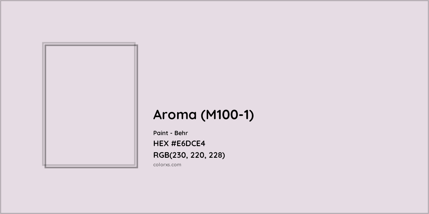 HEX #E6DCE4 Aroma (M100-1) Paint Behr - Color Code