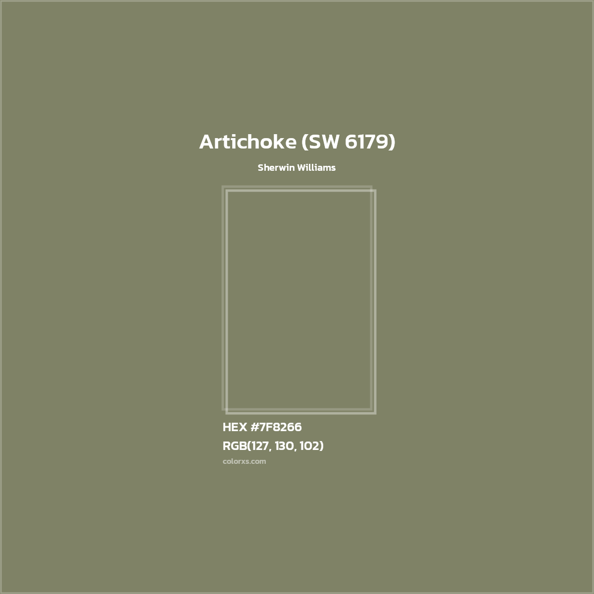 HEX #7F8266 Artichoke (SW 6179) Paint Sherwin Williams - Color Code