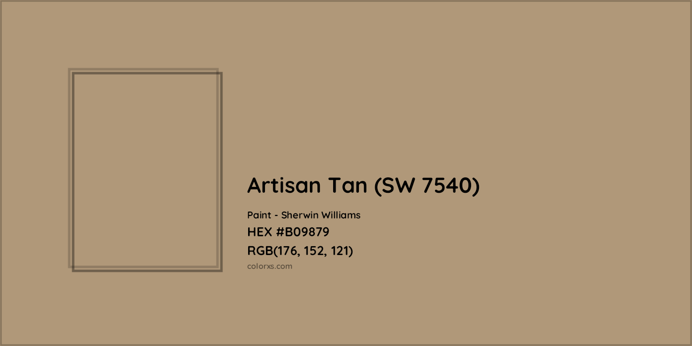HEX #B09879 Artisan Tan (SW 7540) Paint Sherwin Williams - Color Code
