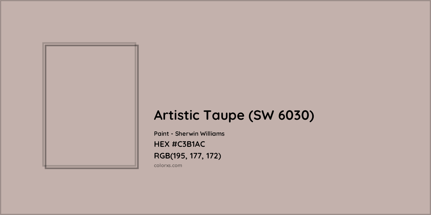 HEX #C3B1AC Artistic Taupe (SW 6030) Paint Sherwin Williams - Color Code