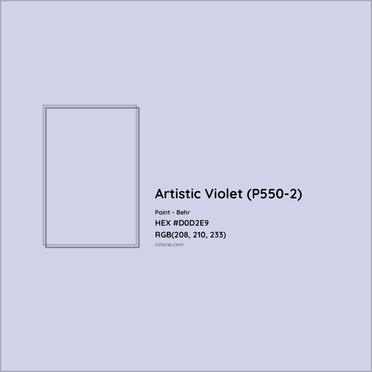 HEX #D0D2E9 Artistic Violet (P550-2) Paint Behr - Color Code
