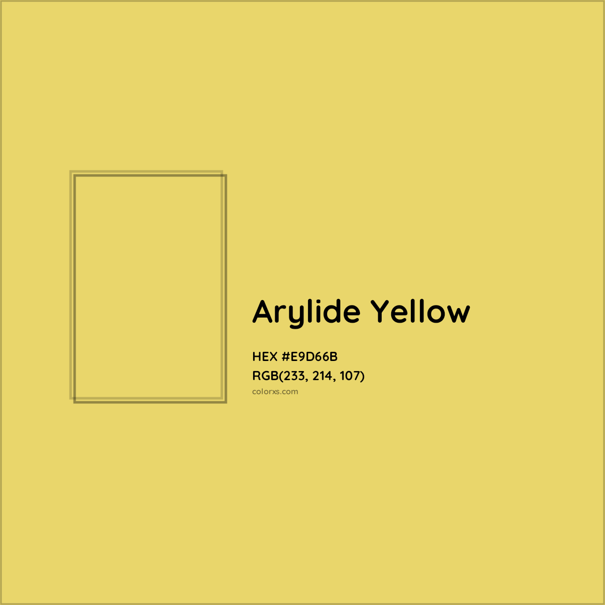 HEX #E9D66B Arylide Yellow Color - Color Code