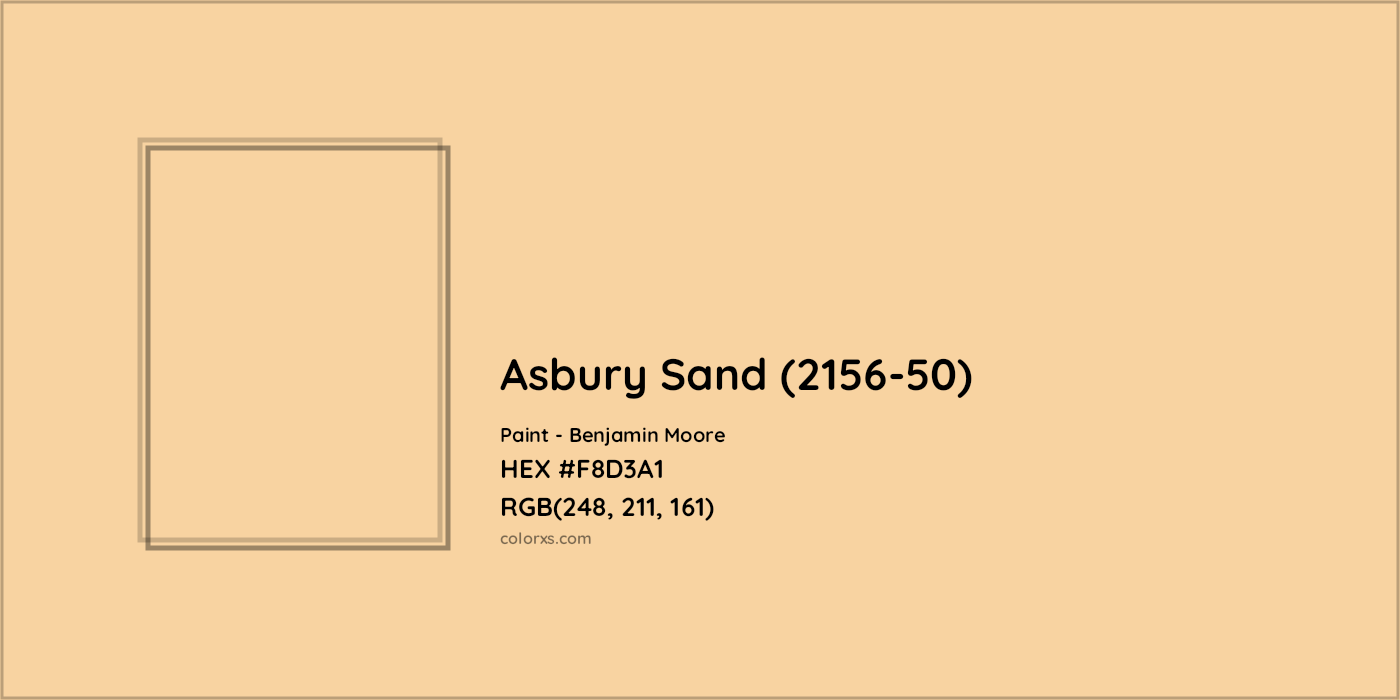 HEX #F8D3A1 Asbury Sand (2156-50) Paint Benjamin Moore - Color Code