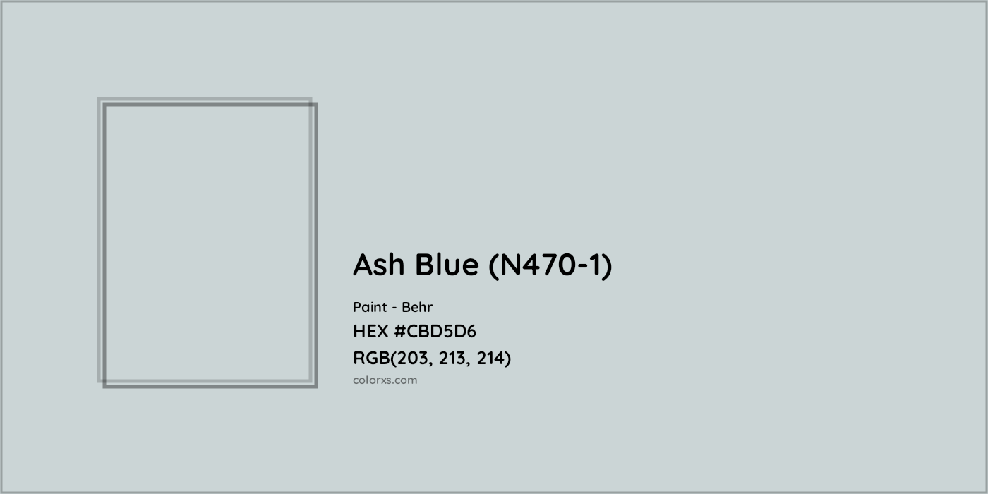 HEX #CBD5D6 Ash Blue (N470-1) Paint Behr - Color Code