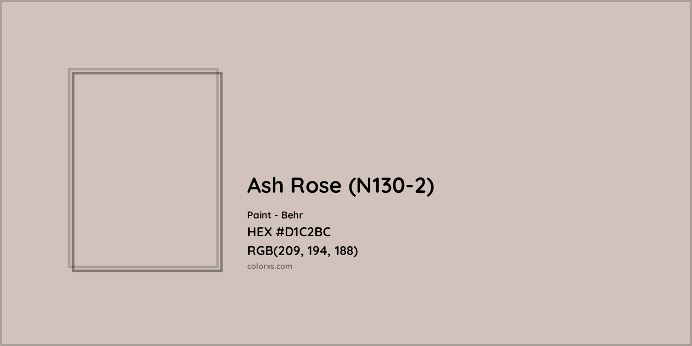 HEX #D1C2BC Ash Rose (N130-2) Paint Behr - Color Code