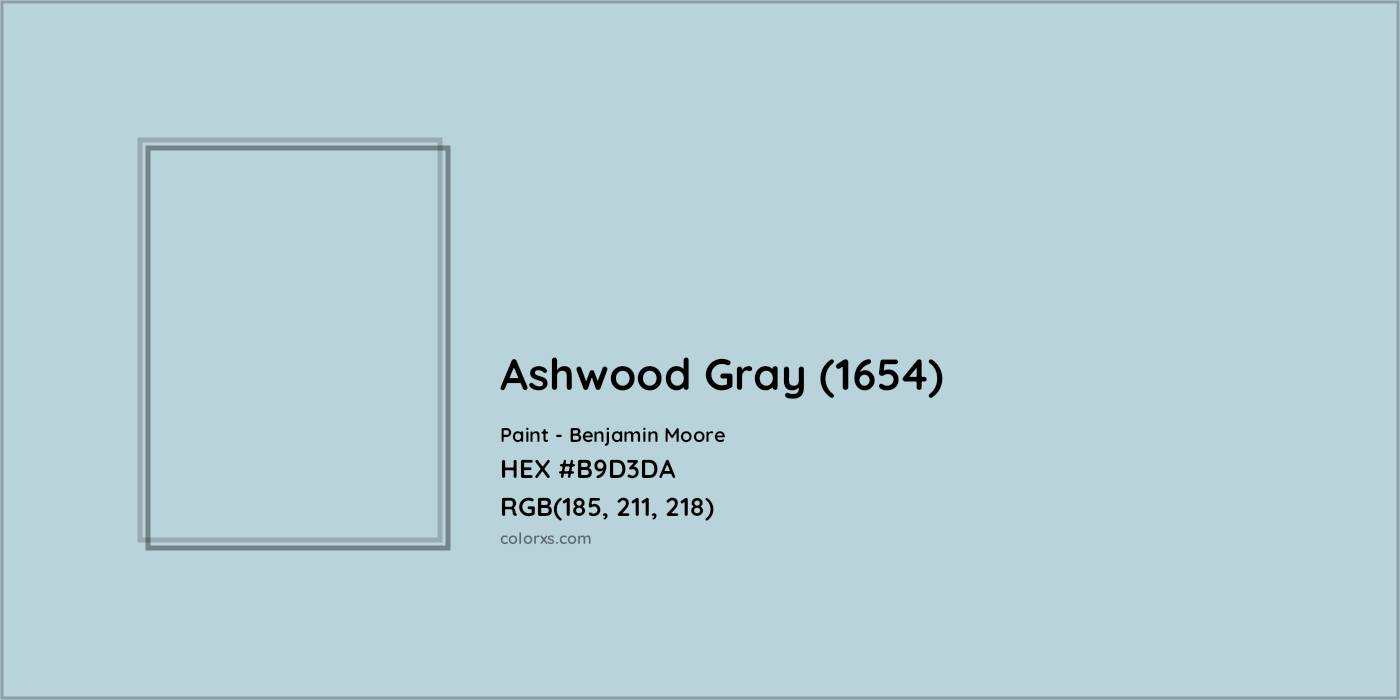 HEX #B9D3DA Ashwood Gray (1654) Paint Benjamin Moore - Color Code