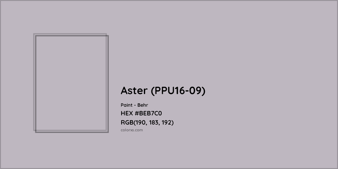 HEX #BEB7C0 Aster (PPU16-09) Paint Behr - Color Code