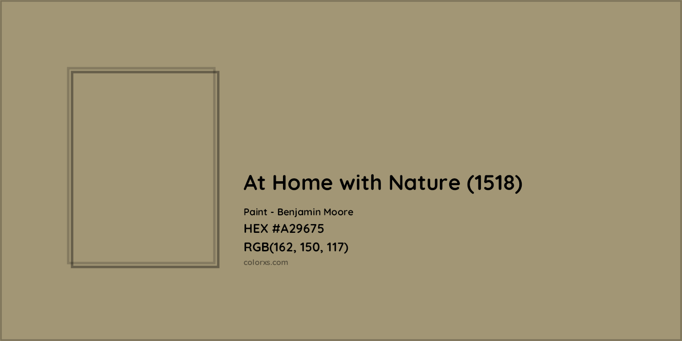 HEX #A29675 At Home with Nature (1518) Paint Benjamin Moore - Color Code