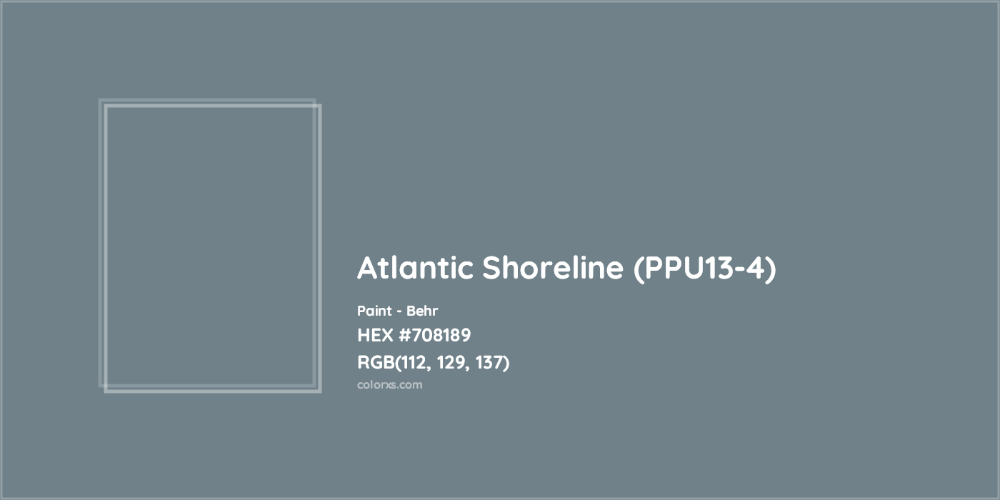 HEX #708189 Atlantic Shoreline (PPU13-4) Paint Behr - Color Code