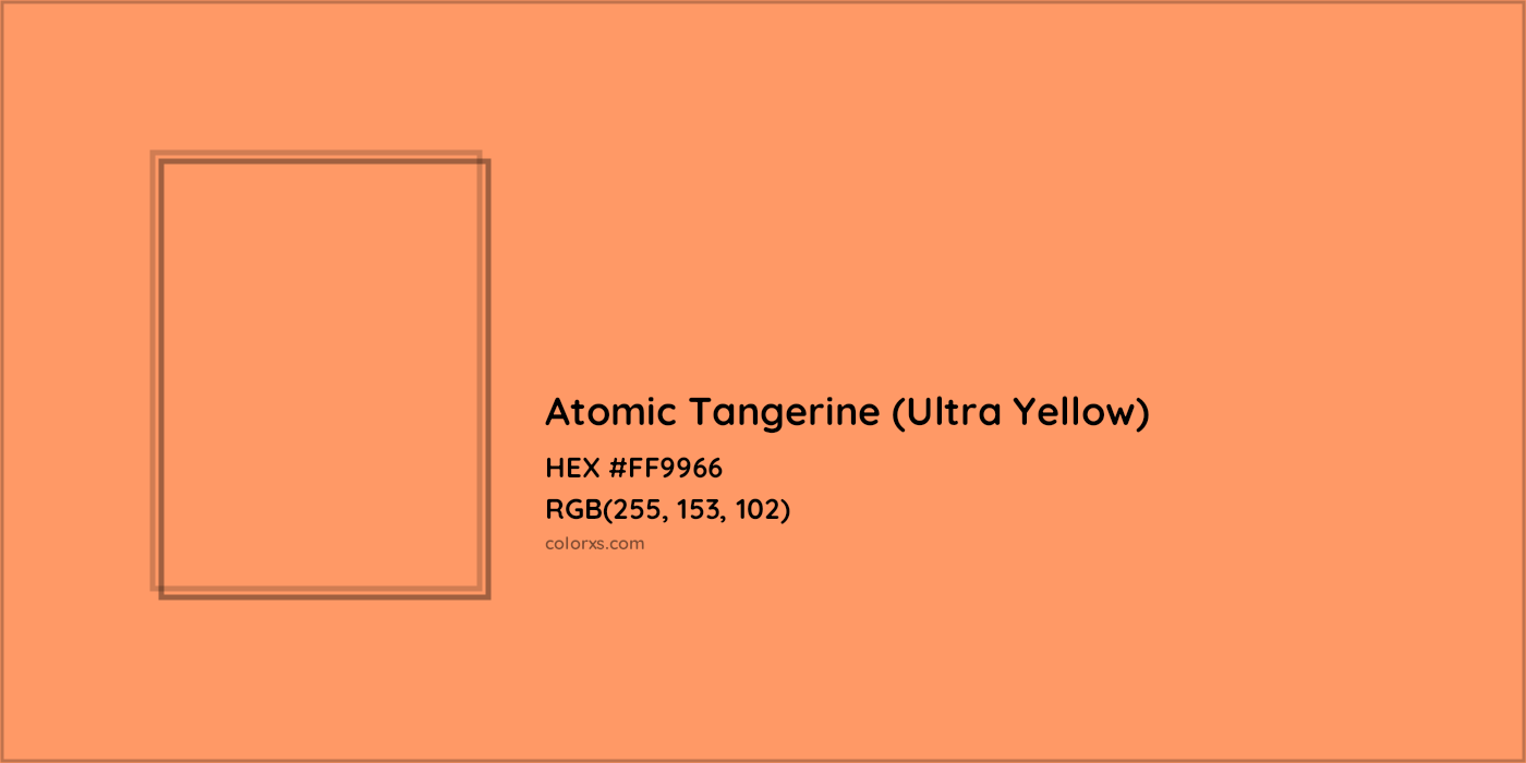 HEX #FF9966 Atomic Tangerine Color - Color Code