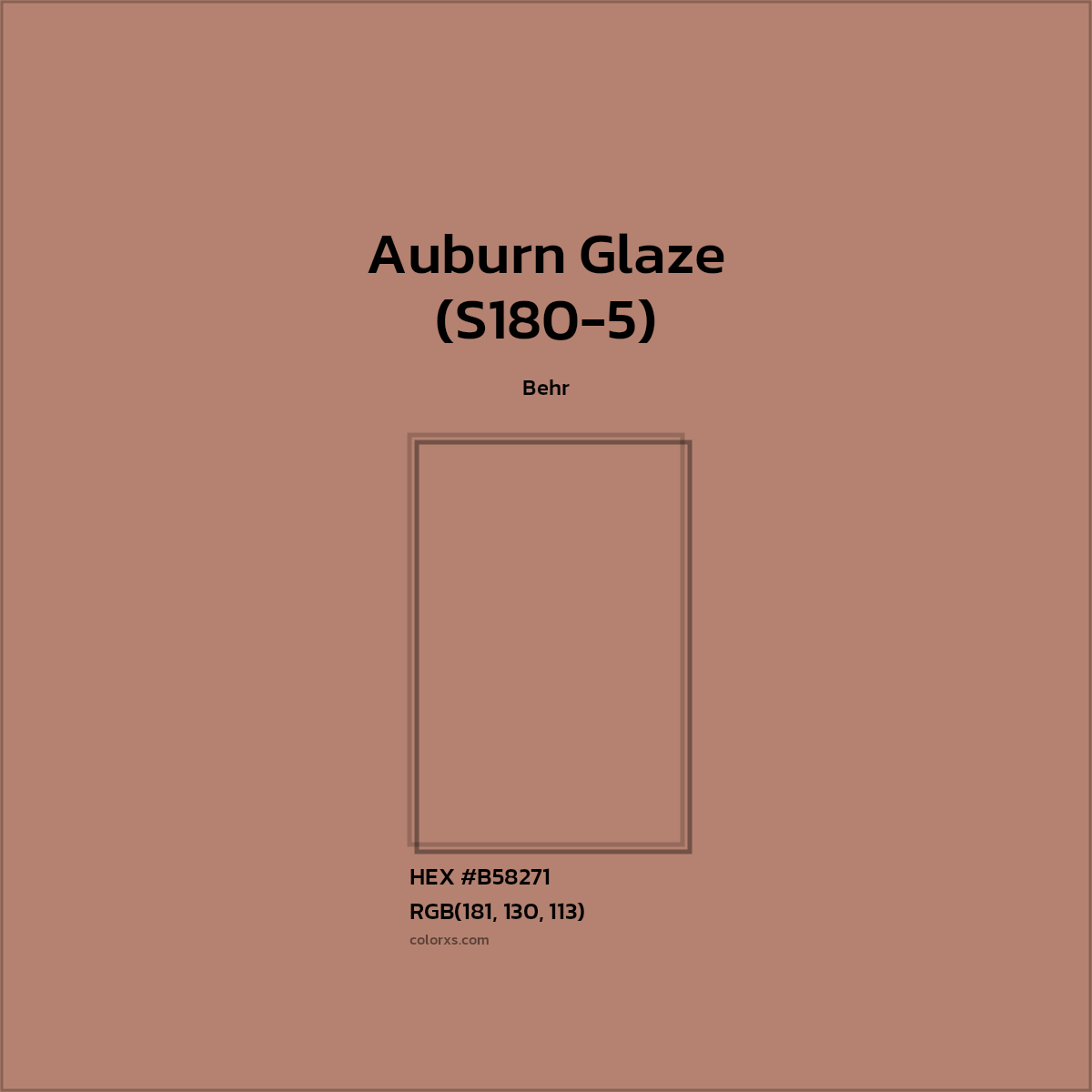 HEX #B58271 Auburn Glaze (S180-5) Paint Behr - Color Code