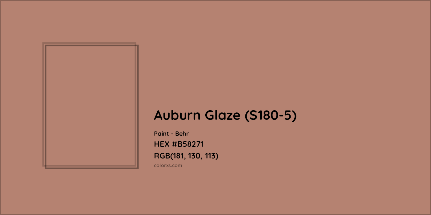 HEX #B58271 Auburn Glaze (S180-5) Paint Behr - Color Code