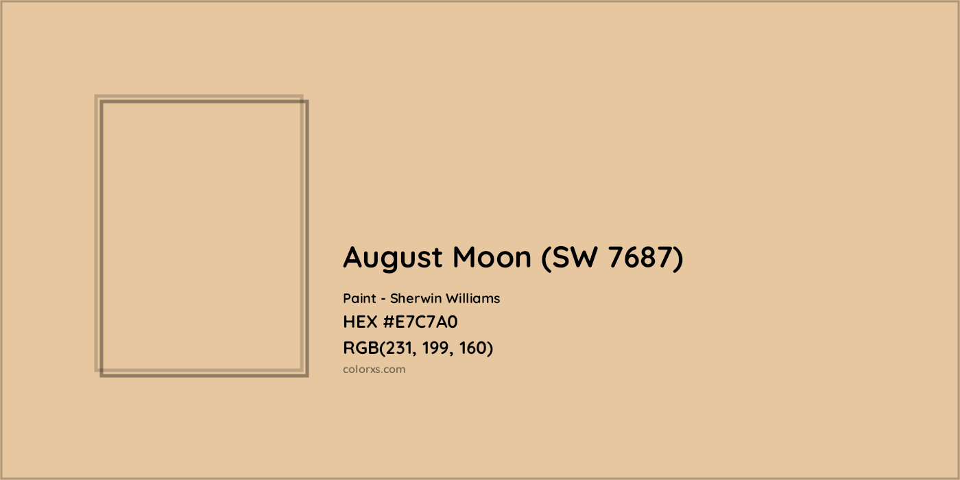 HEX #E7C7A0 August Moon (SW 7687) Paint Sherwin Williams - Color Code