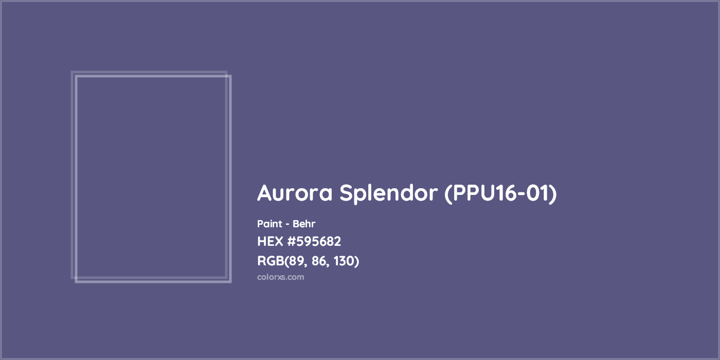 HEX #595682 Aurora Splendor (PPU16-01) Paint Behr - Color Code
