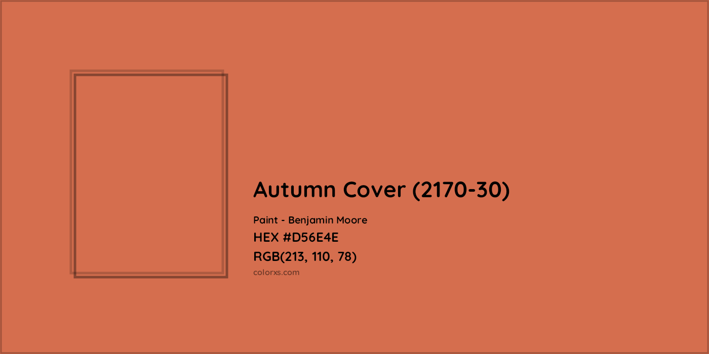 HEX #D56E4E Autumn Cover (2170-30) Paint Benjamin Moore - Color Code