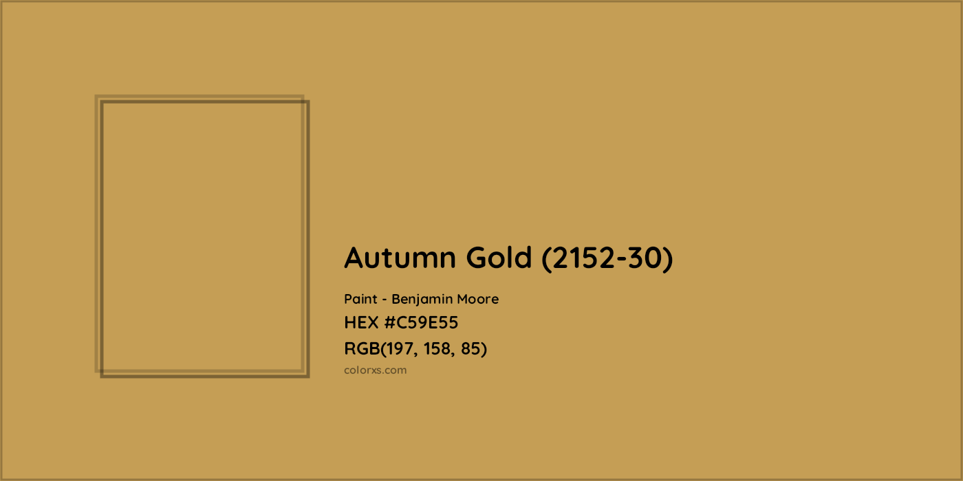 HEX #C59E55 Autumn Gold (2152-30) Paint Benjamin Moore - Color Code