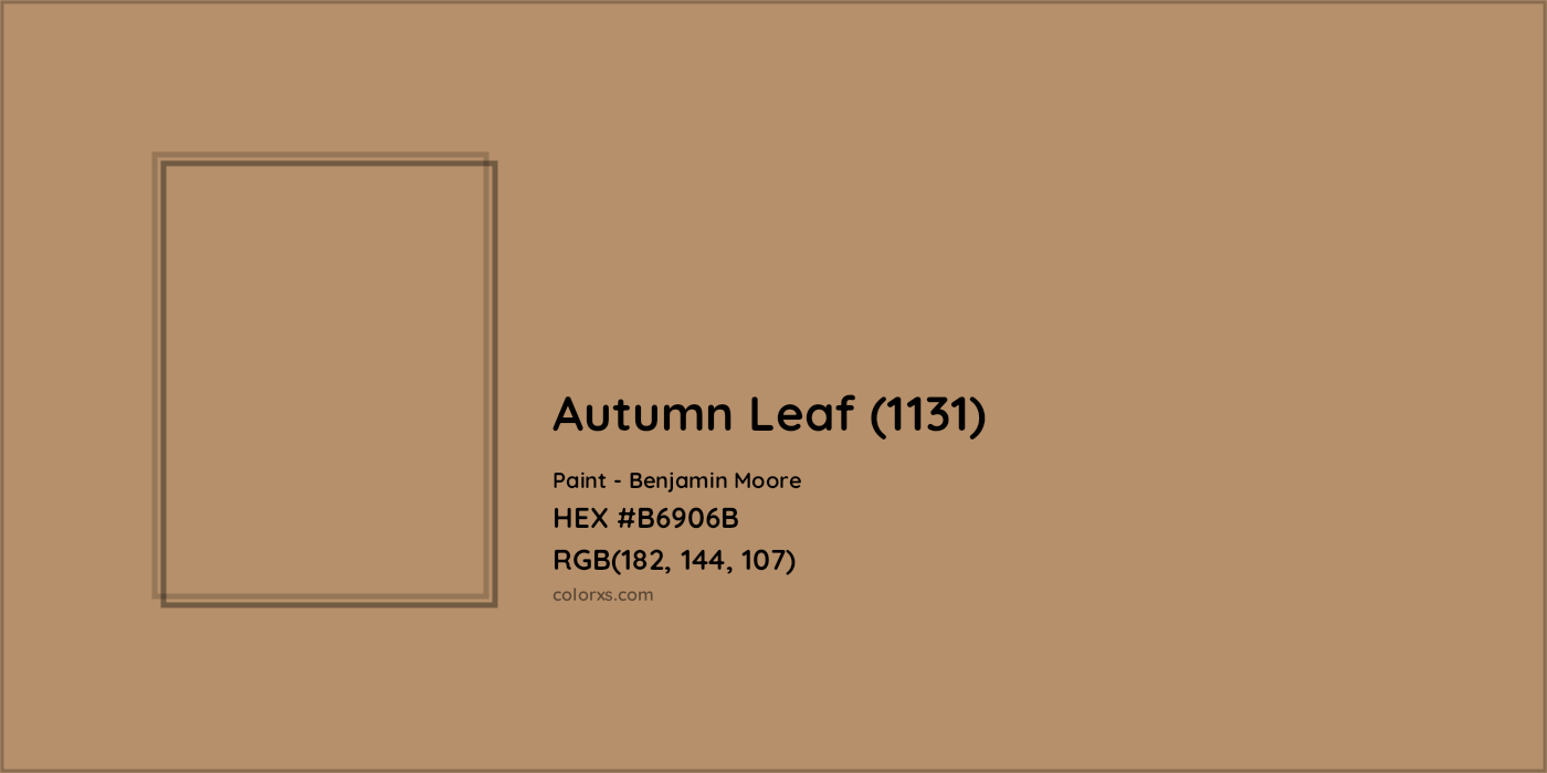 HEX #B6906B Autumn Leaf (1131) Paint Benjamin Moore - Color Code
