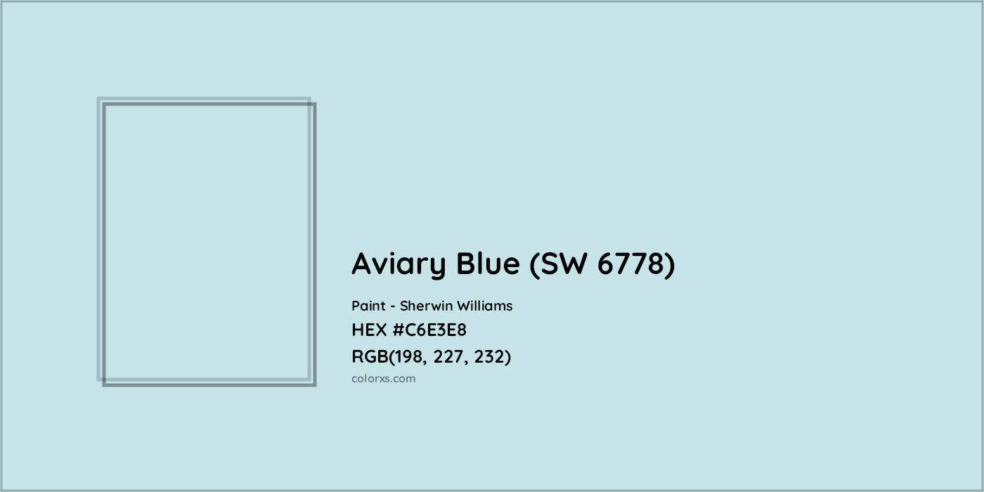 HEX #C6E3E8 Aviary Blue (SW 6778) Paint Sherwin Williams - Color Code
