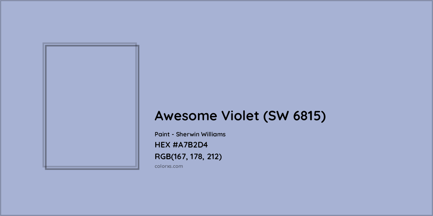 HEX #A7B2D4 Awesome Violet (SW 6815) Paint Sherwin Williams - Color Code