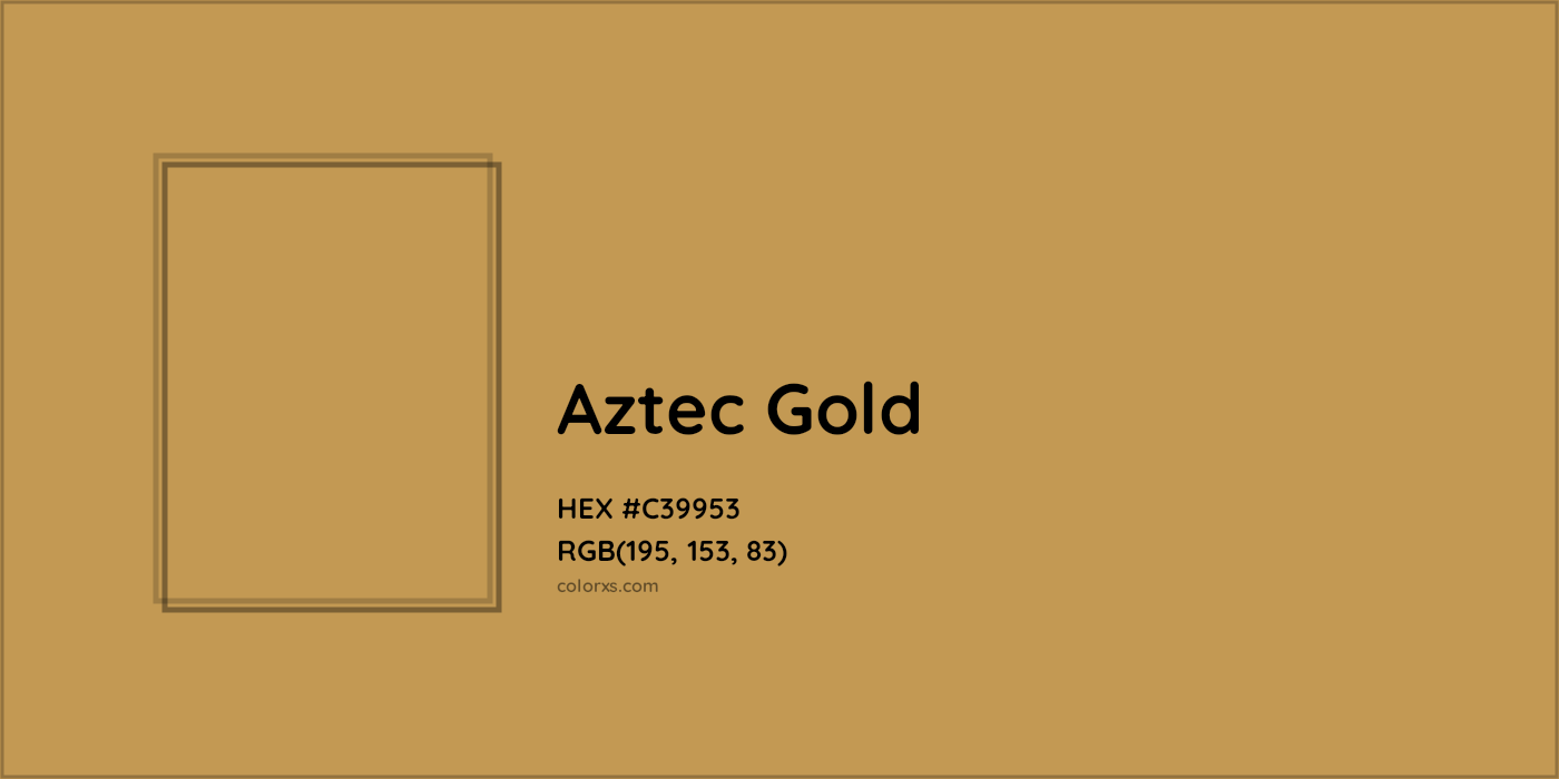 HEX #C39953 Aztec Gold Color - Color Code
