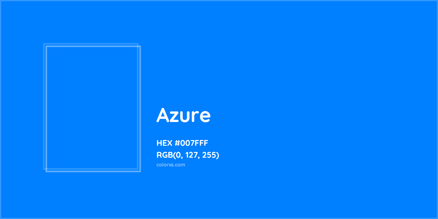 HEX #007FFF Azure Color - Color Code