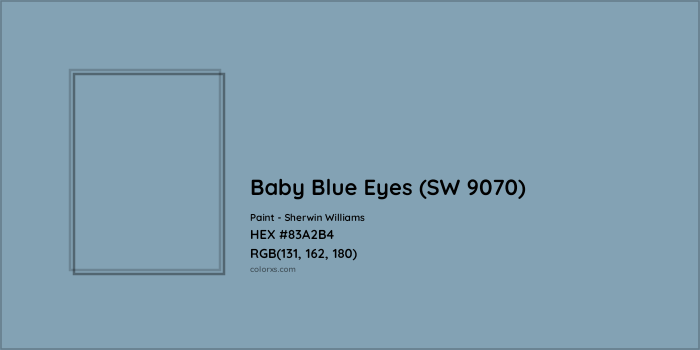 HEX #83A2B4 Baby Blue Eyes (SW 9070) Paint Sherwin Williams - Color Code