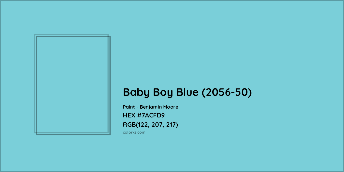 HEX #7ACFD9 Baby Boy Blue (2056-50) Paint Benjamin Moore - Color Code