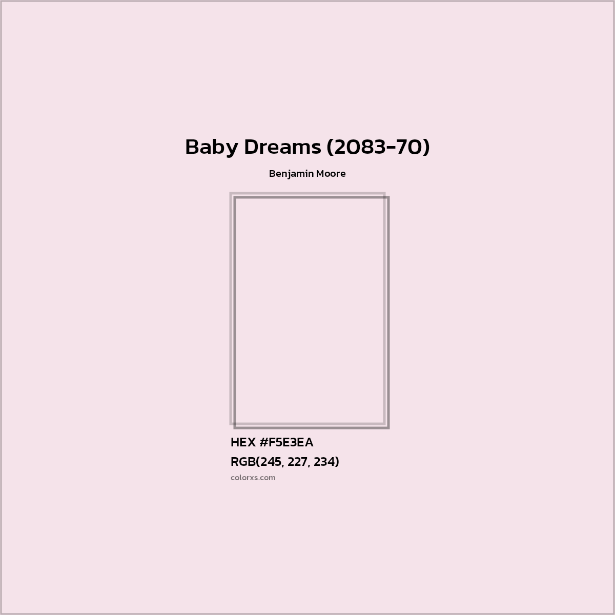 HEX #F5E3EA Baby Dreams (2083-70) Paint Benjamin Moore - Color Code