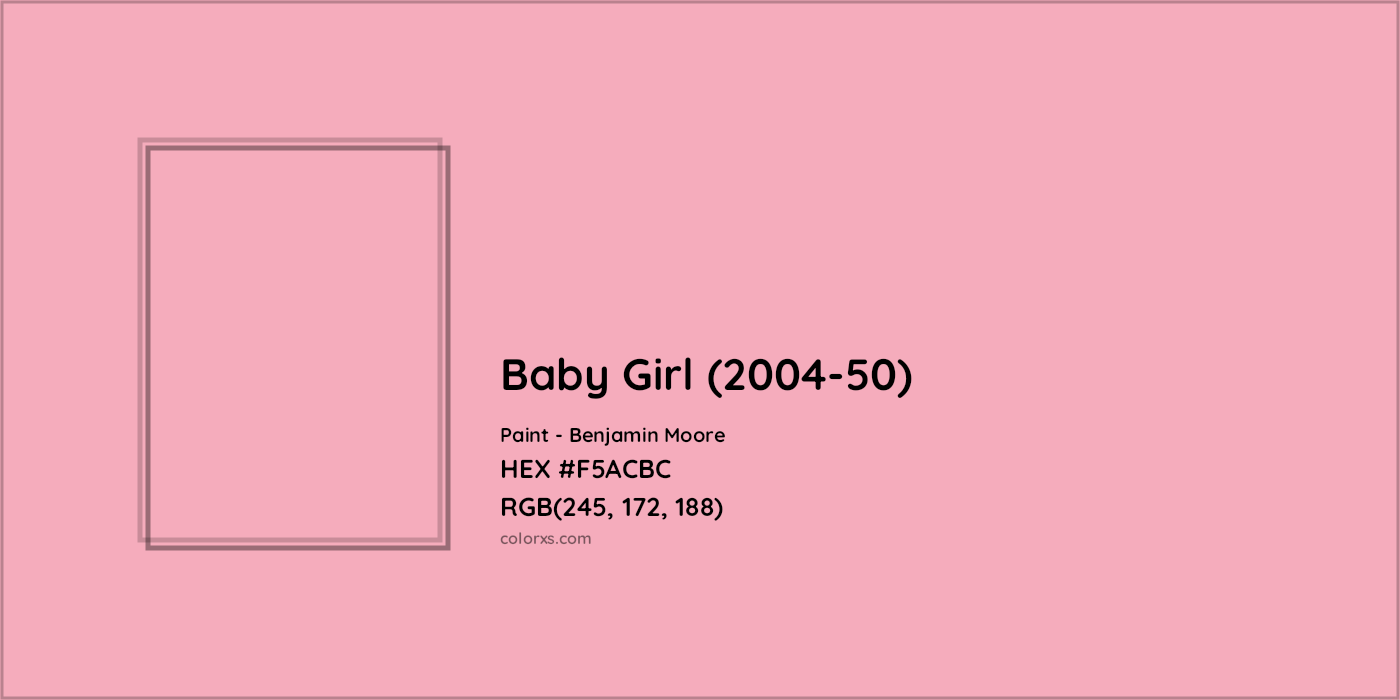 HEX #F5ACBC Baby Girl (2004-50) Paint Benjamin Moore - Color Code