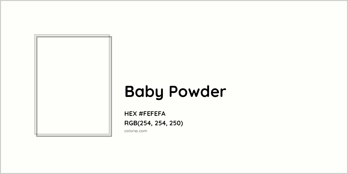 HEX #FEFEFA Baby Powder Color Crayola Crayons - Color Code
