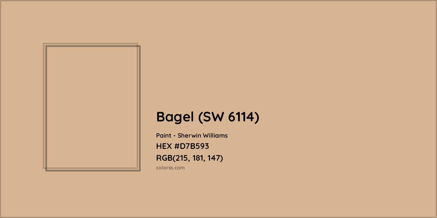 HEX #D7B593 Bagel (SW 6114) Paint Sherwin Williams - Color Code