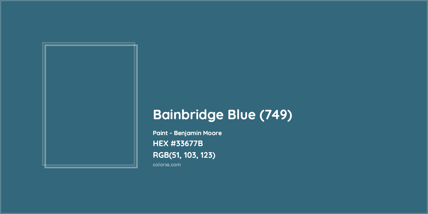 HEX #33677B Bainbridge Blue (749) Paint Benjamin Moore - Color Code
