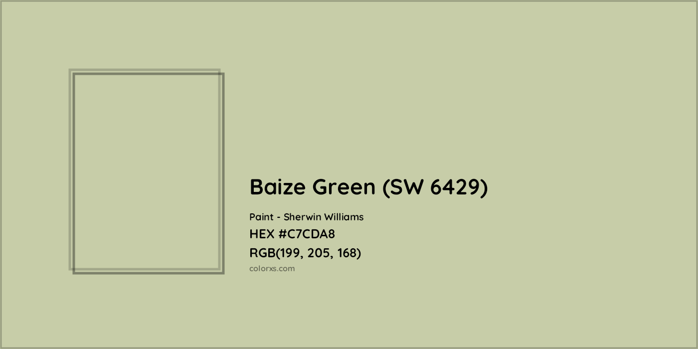 HEX #C7CDA8 Baize Green (SW 6429) Paint Sherwin Williams - Color Code