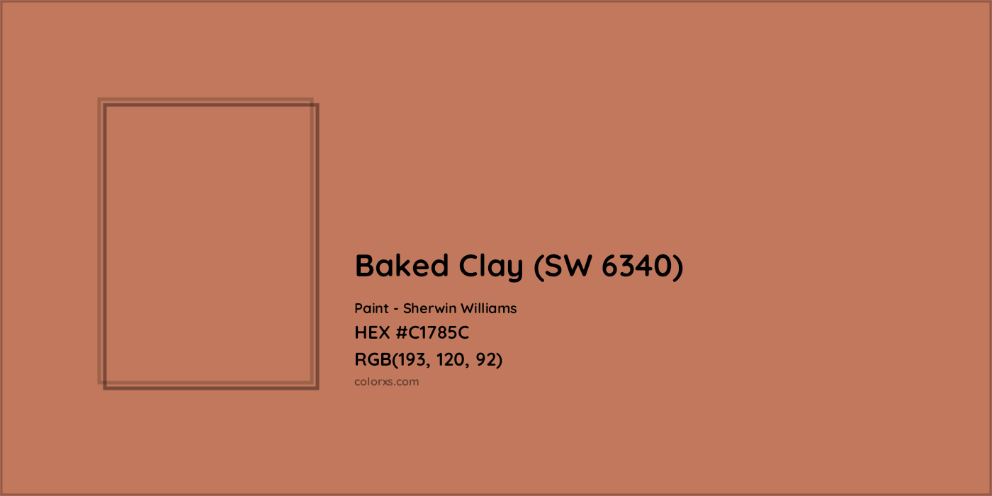 HEX #C1785C Baked Clay (SW 6340) Paint Sherwin Williams - Color Code