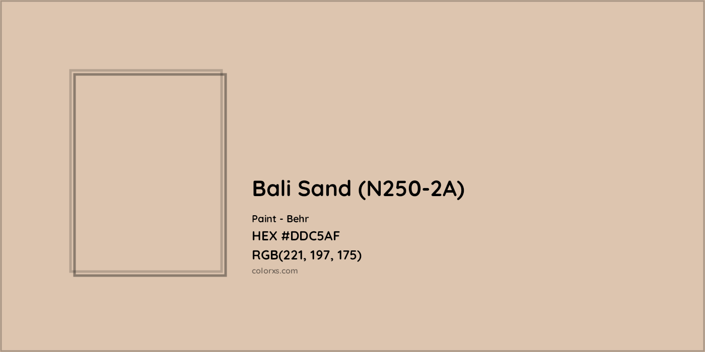 HEX #DDC5AF Bali Sand (N250-2A) Paint Behr - Color Code