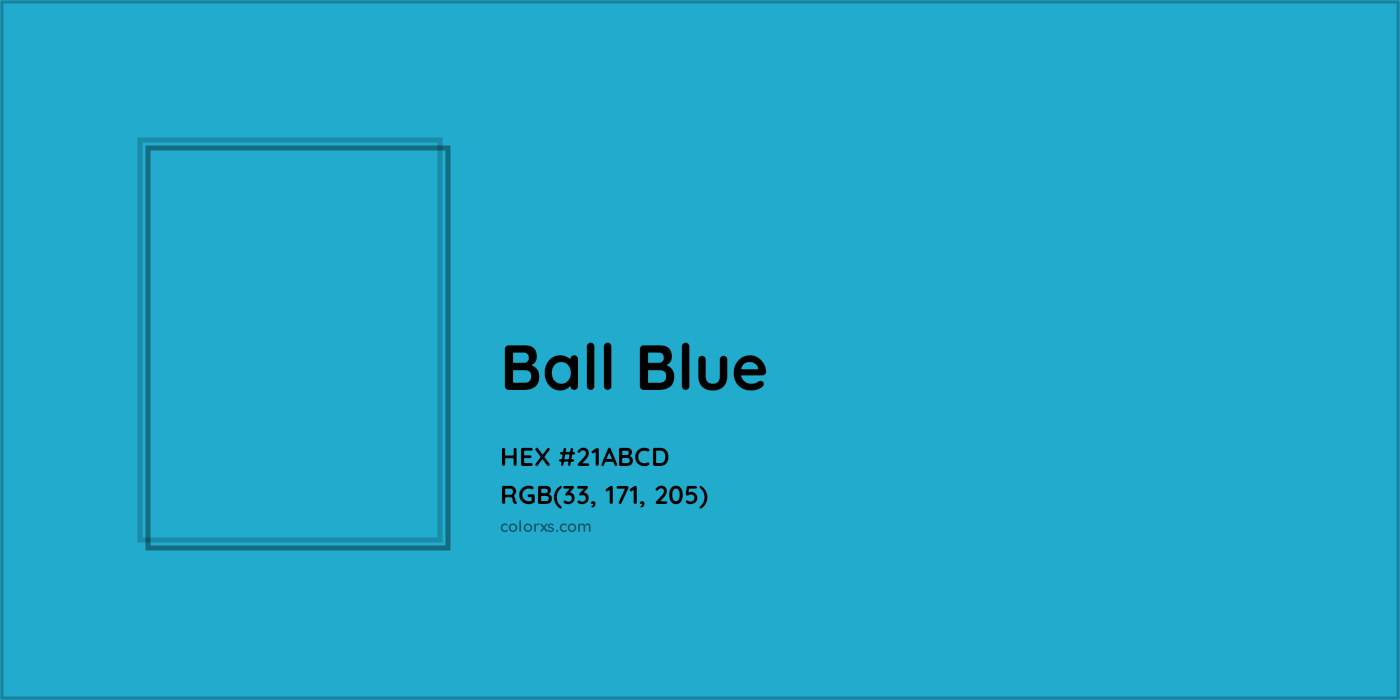 HEX #21ABCD Ball Blue Color - Color Code