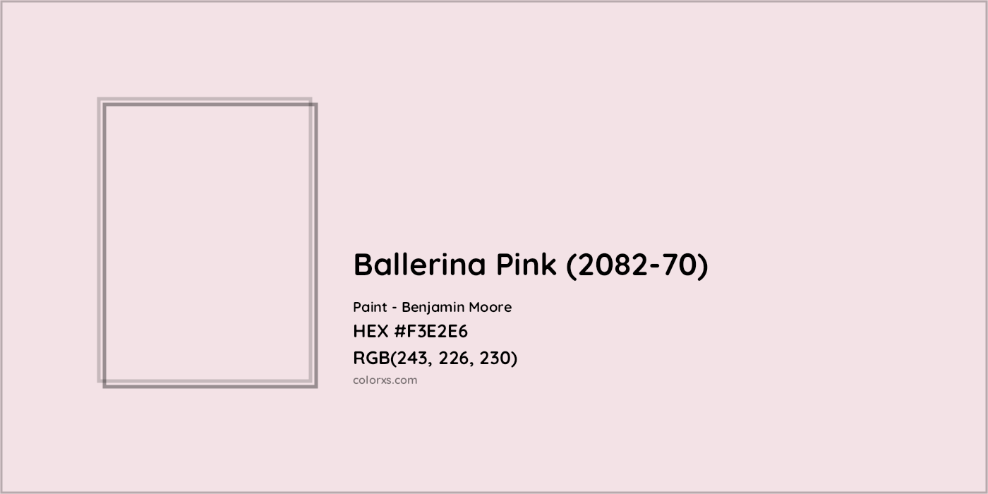 HEX #F3E2E6 Ballerina Pink (2082-70) Paint Benjamin Moore - Color Code