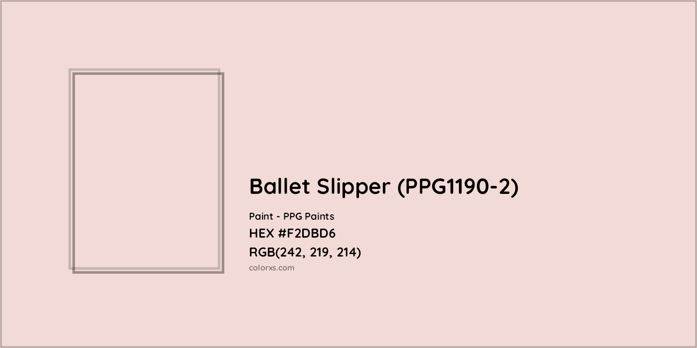 HEX #F2DBD6 Ballet Slipper (PPG1190-2) Paint PPG Paints - Color Code