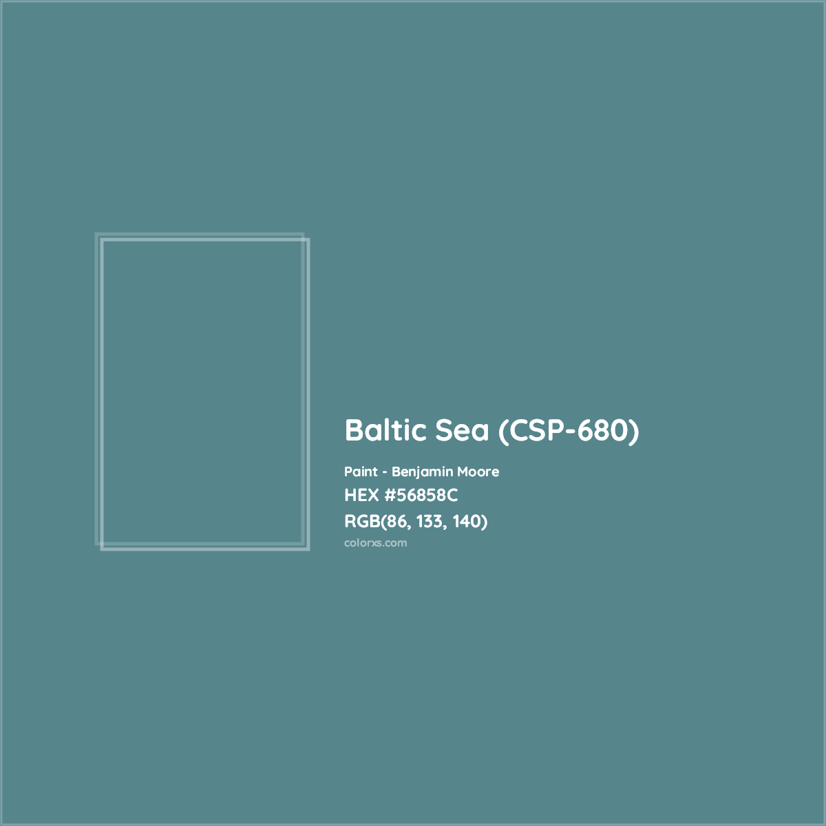 HEX #56858C Baltic Sea (CSP-680) Paint Benjamin Moore - Color Code