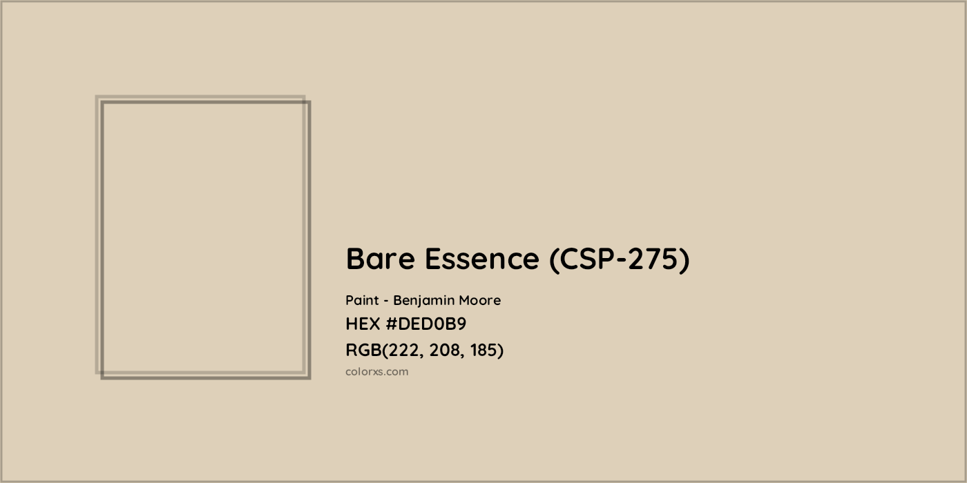 HEX #DED0B9 Bare Essence (CSP-275) Paint Benjamin Moore - Color Code