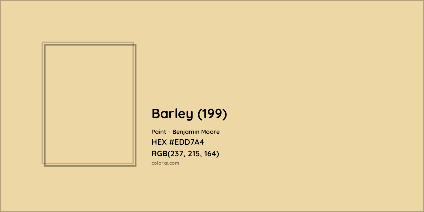 HEX #EDD7A4 Barley (199) Paint Benjamin Moore - Color Code
