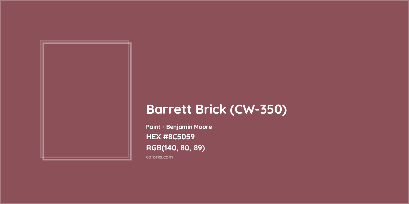 HEX #8C5059 Barrett Brick (CW-350) Paint Benjamin Moore - Color Code