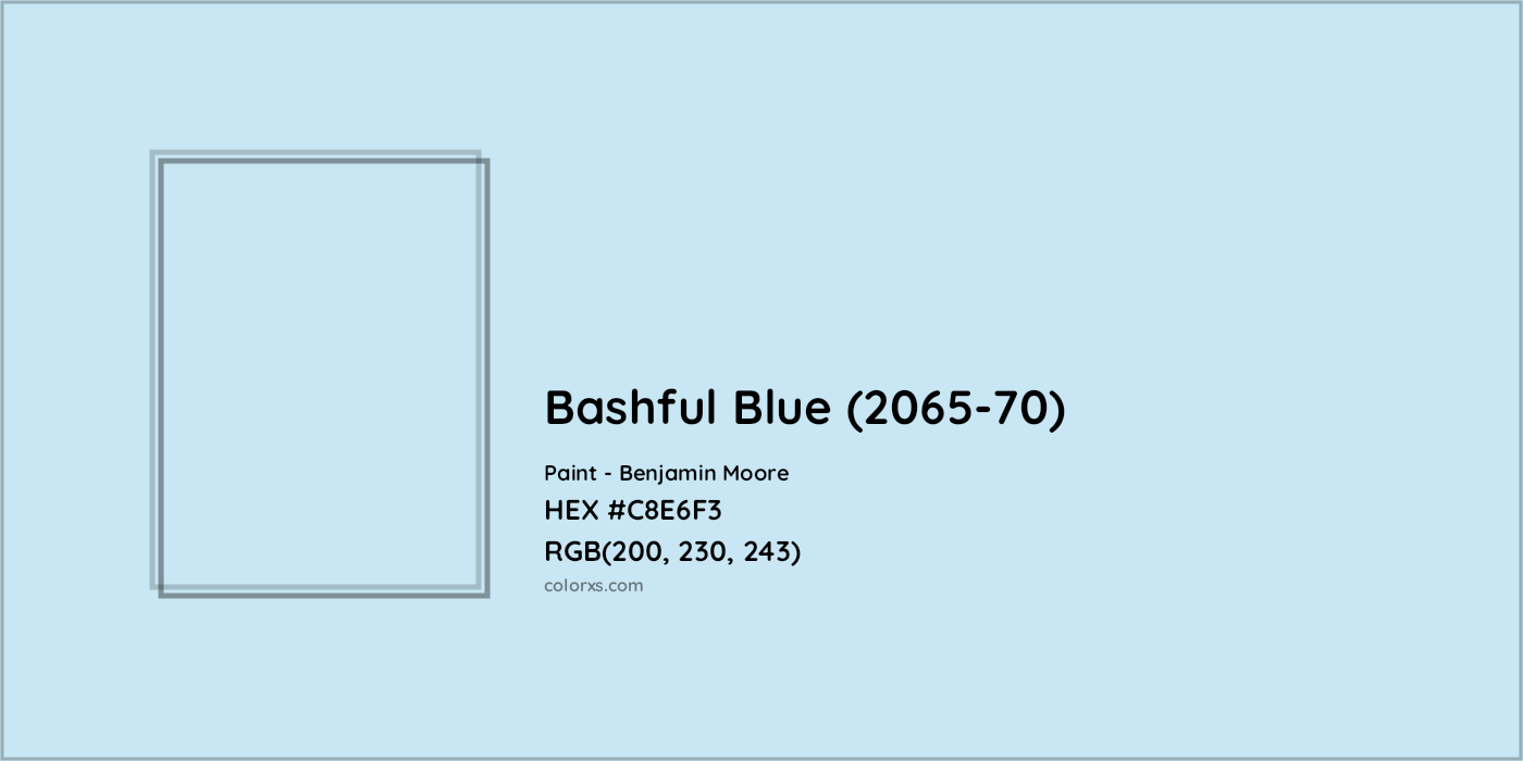 HEX #C8E6F3 Bashful Blue (2065-70) Paint Benjamin Moore - Color Code