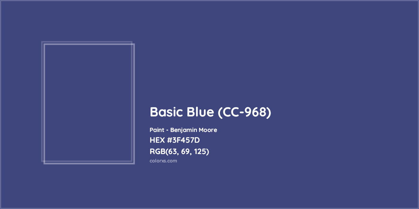 HEX #3F457D Basic Blue (CC-968) Paint Benjamin Moore - Color Code