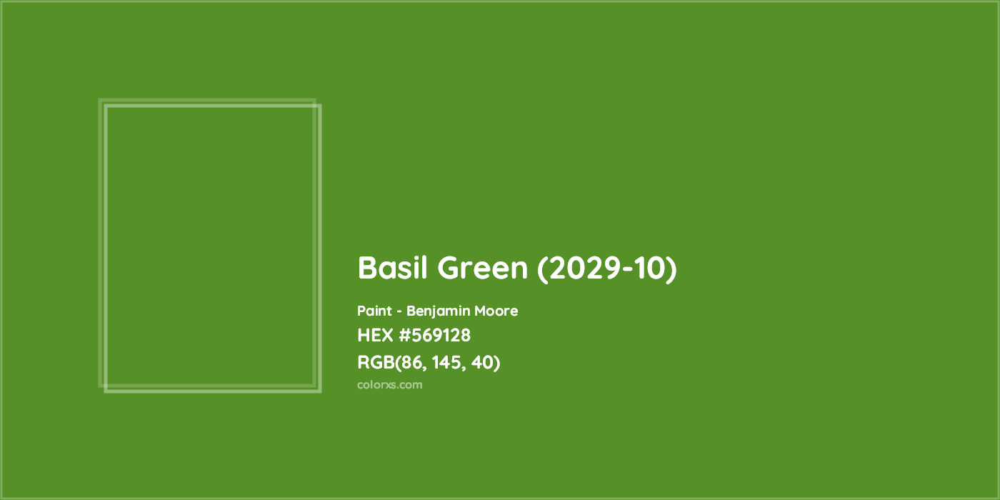 HEX #569128 Basil Green (2029-10) Paint Benjamin Moore - Color Code