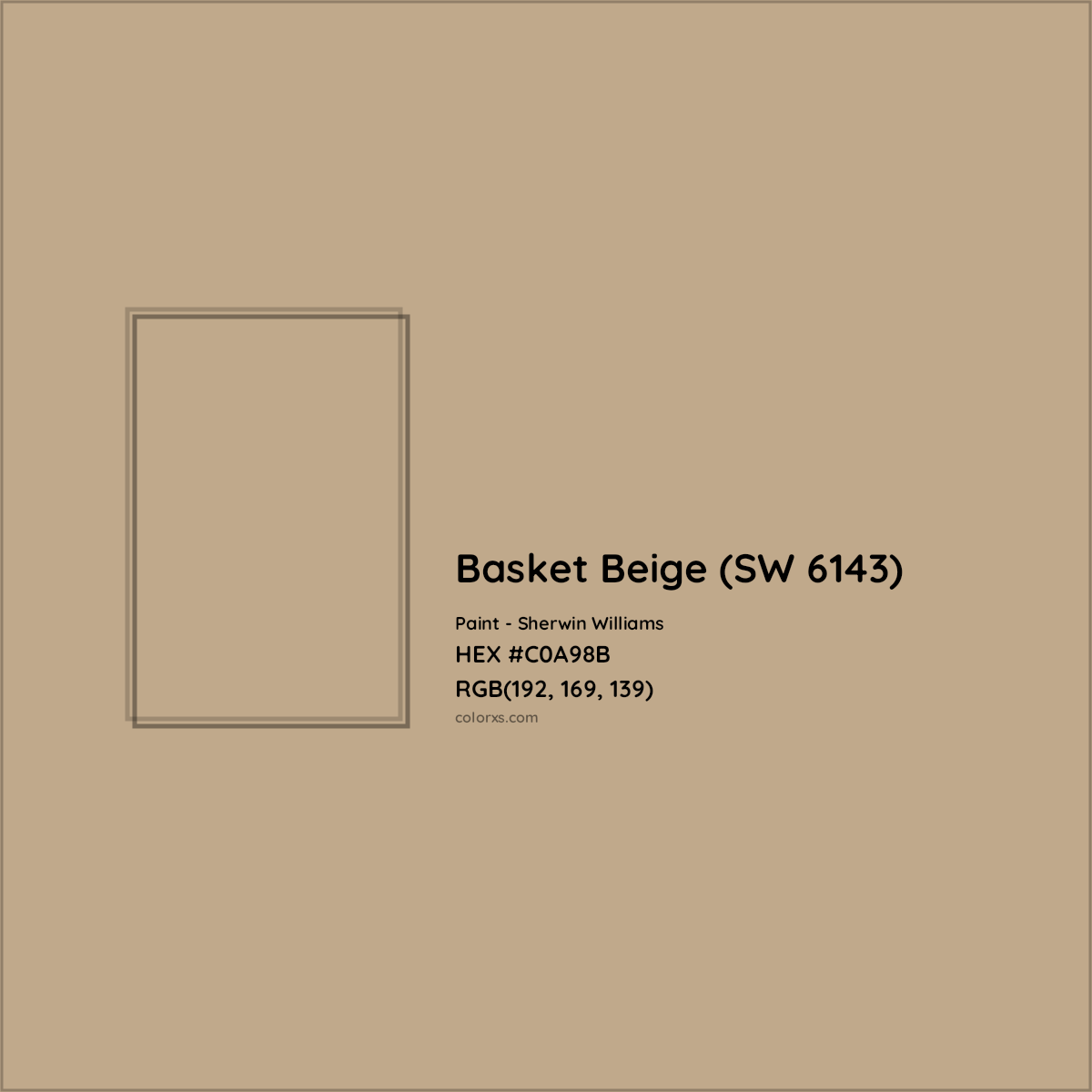 HEX #C0A98B Basket Beige (SW 6143) Paint Sherwin Williams - Color Code